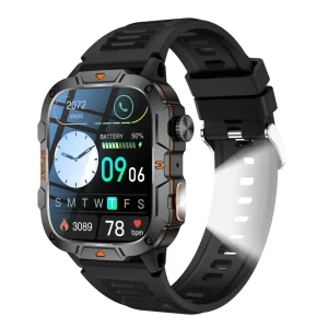 Outdoor QX12 Men’s Smartwatch Fitness Tracker Sports IP68 Waterproof IPS Display Dial Call 420mAh Long Battery Life Smart Watch