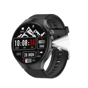 Outdoor Smartwatch 1000mAh Strong Light Flashlight IP68 Waterproof Fashion Smart Watch Unisex