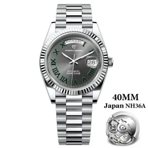 PAGANI DESIGN 1783 40mm Automatic Mechanical Watch for Men NH36A Week Luxury Watch