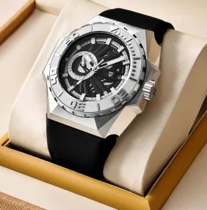 PAGANI DESIGN Men Mechanical Wristwatch 100M Waterproof Skeleton Automatic Watch Sapphire Glass