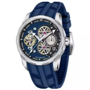 PAGANI DESIGN Men’s Hollow Mechanical Watch Luxury Automatic Watch for Men Rubber Tourbillon Bracelet Waterproof Reloj YS022