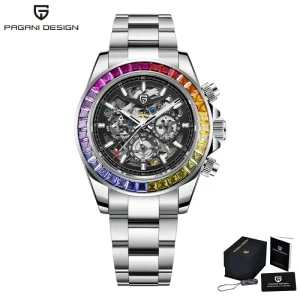 PAGANI DESIGN P1777 Men’s Mechanical Watch HZ2196G Retro Automatic Waterproof Sapphire Crystal Stainless Steel Reloj Hombre
