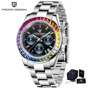 PAGANI DESIGN PD 1644 Chronograph Sports Watch Men Stainless Steel Waterproof Quartz Watches