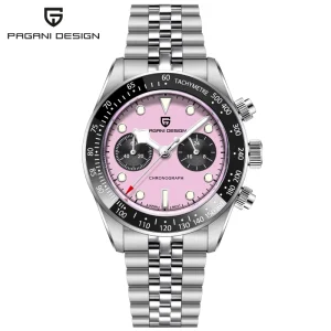 PAGANI DESIGN PD 1813 Chronograph Sport Men’s Watches BB Panda Quartz Watch Men Stainless Steel Bracelet 100M Waterproof