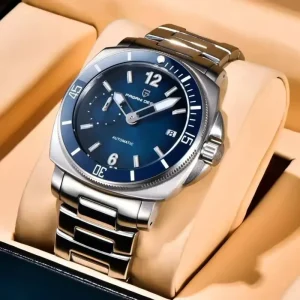 PAGANI DESIGN PD 1820 43mm Sport Mechanical Stainless Steel Case Men’s Watch Ceramic Bezel 100M Waterproof Automatic