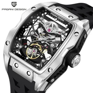 PAGANI DESIGN PD YS018 NEW Luxury Automatic Mechanical Wristwatch Fashion Casual Skeleton Sapphire Stainless Steel Watch for Men