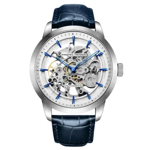 PD-1638 Men Mechanical Automatic Waterproof Leather Belt Hollow Out Watch