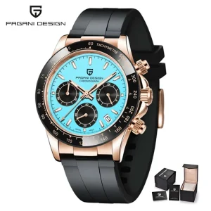 PD-1664 Men’s Quartz Watch, Waterproof, Multifunction Calendar, Stainless Steel Wrist Watch