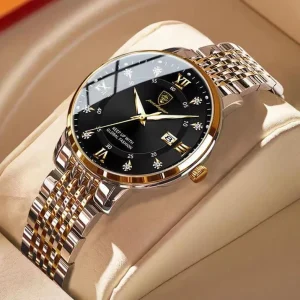 POEDAGAR 268 Business Luxury Women’s Quartz Watch Waterproof Glow Date Stainless Steel Watch for Lady Girl