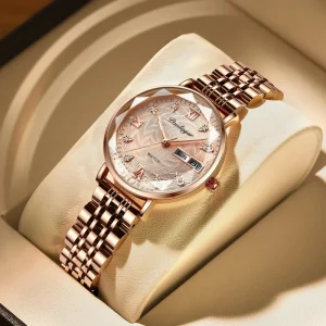 POEDAGAR 3012 Bracelet Simple 3ATM Deep Waterproof Watch Women Luxury Stainless Steel Wristwatch Luminous Watches for Lady