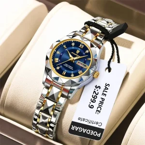 POEDAGAR 306 Women’s Watch Luminous Waterproof Stainless Steel Quartz Fashion Ladies Watch