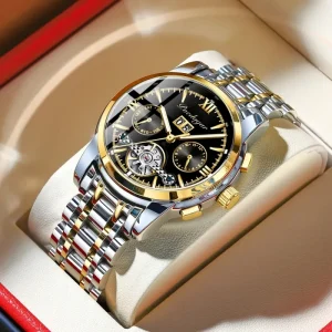 POEDAGAR 8051 Waterproof Luxury Sport Automatic Male Fashion Mechanical Men’s Luminous Watches Top Brand Tourbillon Wristwatches