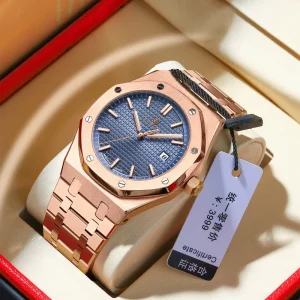 POEDAGAR Men’s Quartz Watch Waterproof Luminous