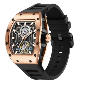 PVD Skeleton Fully Transparent Skeleton Watch for Men Mechanical Watch Waterproof Relogio Masculino Automatico