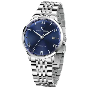 Pagani Design 1759 Classic Simple Men Mechanical Watch Stainless Steel Band Waterproof Calendar Iced Out Business Watch