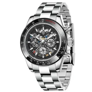 Pagani Design PD 1777 Male’s Mechanical Watch Stainless Steel Strap Luminous Automatic Chronograph Watch Customized