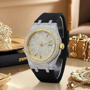 Pass Diamond Tester Watch Automatic Movement Handmade Fully Ice Out Hip Hop Style Watches VVS Quartz Moissanite Watches for Men