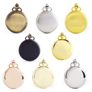 Personalized Blank Custom Plain Empty Pocket Watch Silver Wedding Quartz Engraved With Chain Black Engraved Personalize Gift