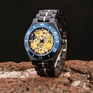 Personalized Trend Couple Gifts Low MOQ Dropshipping Mechanical OEM Wood Watch Relogio Masculino