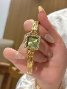 Petite Gold Women’s Limited Edition Small Square Sugar Watch Waterproof