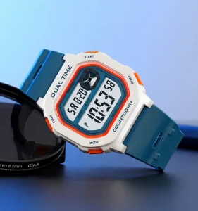 Plastic Watch for Men Model 2543 Multifunctional Analog Digital Sport Watch