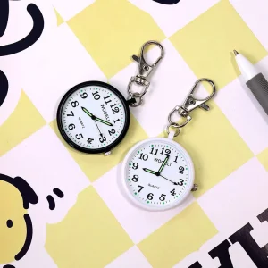 Pocket Watch With Keychain Glow in Dark Quartz Watch With Battery Student Doctor Medical Vintage Watch Child Gift