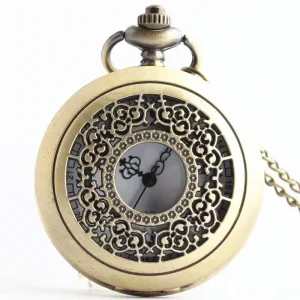 Pocket Watch with Alarm Antique Roman Quartz Pocket Watch