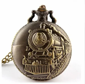 Pocket Watch with Old Train Men’s Pocket Watch China Watch Factory Direct Sale