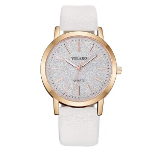 Popular Fashion Women’s Quartz Watches, Leather Strap Women’s Wristwatches