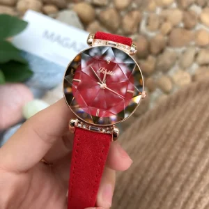 Popular Luxury Fashion Charm Ladies Quartz Watch Miyota Movement Alloy Case 11mm Suede Leather Waterproof Glass Dial Pointer