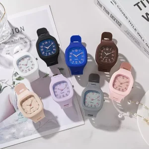 Popular Quartz Trendy Fashion Sports Student Square High Value Watch Large Dial
