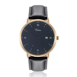 Popular Watches Men Wrist Stainless Steel Female Quartz Watches With Interchangeable Genuine Leather Strap