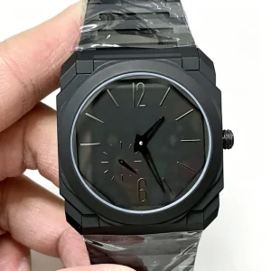 Premium 7mm Ultra Thin Men’s Ceramic Watch Stainless Steel Sapphire Crystal Mechanical Movement 10 Bar Water Resistant Fashion
