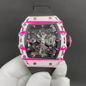 Premium Luxury Carbon Fiber Case Rubber Strap Unisex Watch Casual