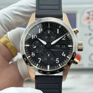 Premium Luxury Rose Gold Stainless Steel Case Chronograph Multi-Function Self-Winding Men’s Mechanical Wristwatch