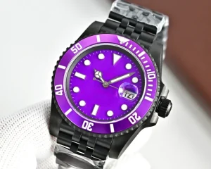 Premium Quality Men’s Automatic Diver Watch Blue Ceramic Bezel with Matching Dial & Black PVD Bracelet High Contrast Design