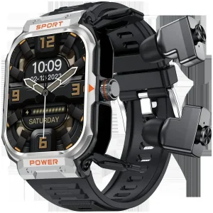 Premium Quality Smart Watch with Bluetooth Earphone 2 in 1 Design 2.01 Inch Screen NFC Support Multi Sport Mode Fitness Watch