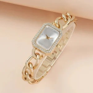 Premium Square Dial Design Luxury Women’s Quartz Watch Stainless Steel Band Customized