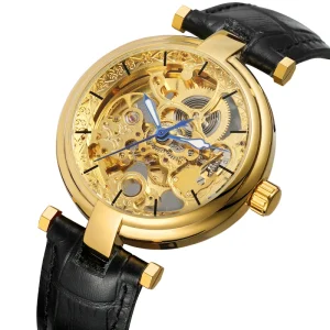 Private Label Watch Manufacturer, Fashionable Skeleton Automatic Watch, Custom Leisure Men Watch