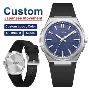Private Label Watches Custom Luxury Watch Luminous Men Classic Business Silicone Strap Quartz Watch With Your Own Logo
