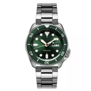 Professional Timeless Durable Green Gradient Dial Rotating Dive Bezel Luminous Hands Wristwatch for Men