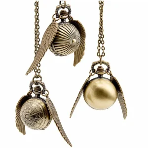 Promotional Vintage Snitch Ball Pendant Pocket Watch Silver Black Factory Direct Sale