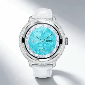 Pure Gold Android Smart Watch with AMOLED Screen 50m Waterproof Health Tracking for Call Weather Forecast