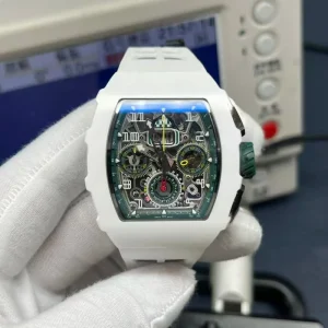 Pure white ceramic sports business tourbillon skeletonized waterproof automatic mechanical men’s watch