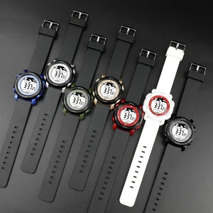 Quartz Movement Led Digital Sport Watch Rubber Auto Date Watch Kid Boy Waterproof Student Watch