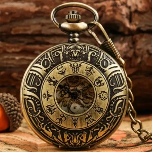 Quartz Movement Pocket Watch Half Hunter Pendant Eye Cthulhu Antique Male Female Students’ Lovecraft Mythological Symbol