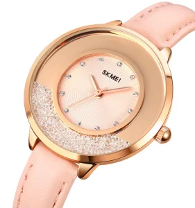 Quartz Sport Ladies Fashion Style 30M Waterproof Alloy Leather Glass Luxury Band Watch 1782