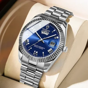 Quartz Watch Binband Watch Men’s Waterproof Style Fashion Blue Cross border Couple’s Business Quartz Watch