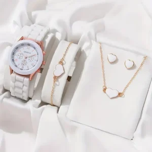 Quartz Watch Jewelry Set Fashion Women Watches Bracelet Earring Necklace Set