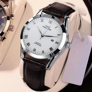 Quartz Watch Luxury Waterproof Male Wrist Mineral Glass Stainless Steel Watchband Luminous Hands Luxury Watch for Men